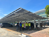 Système de montage de carport solaire EmperySolar 2kW en acier au carbone et aluminium, surface galvanisée à chaud, résistance au vent 60 m/s, résistance à la neige 15-20.