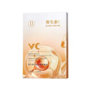 Mascarilla renovadora de la piel con vitamina C y B5, 25ml, 10 piezas, blanqueadora para todo tipo de piel - Product Image 4