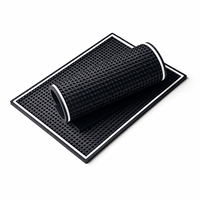 Tapis anti-dérapant noir carré pour bar, prêt à être expédié, pour bars et restaurants
