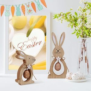 Decoración <span class=keywords><strong>de</strong></span> <span class=keywords><strong>Pascua</strong></span>, <span class=keywords><strong>Conejo</strong></span> <span class=keywords><strong>de</strong></span> Madera en 3D, Adorno Bonito para Niñas, Decoración del Hogar <span class=keywords><strong>Infantil</strong></span>, Manualidades para Interiores - Product Image 1