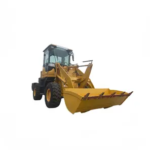 Traktor pertanian daya kuat 4x4 100hp, traktor traktor pengangkut sekop dengan 4 dalam 1 ember dan Trailer