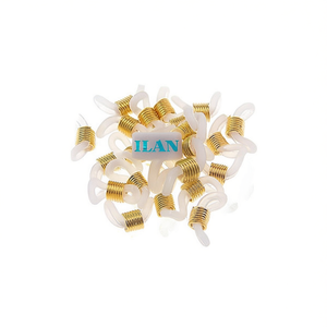 Terminali in gomma per occhiali Ilan 11x21mm Bianco Oro 10 pz - Product Image 2
