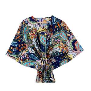 Caftán de Algodón Hecho a Mano de Estilo Lujoso para Mujer, Estampado Indio, Estilo Holgado, Vestido Informal de Verano para Descansar en Primavera - Product Image 3