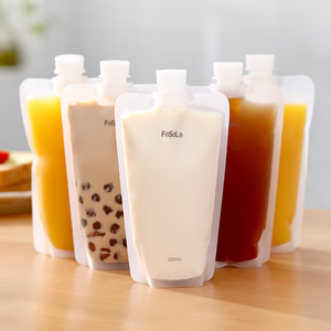 Biểu Tượng Văn Bản Tùy Chỉnh Đồ Uống Nước Trái Cây Đóng Gói Đứng lên Túi <span class=keywords><strong>Pouch</strong></span> Spout Matte Túi Nhựa Bao Bì Túi Nước Trái Cây <span class=keywords><strong>Doypack</strong></span> Với Vòi - Product Image 4