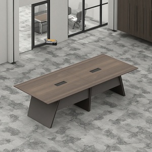 Modern Luxury Wooden Modular Conference <b>Table</b> with 8-10 Seats & Chairs <b>Office</b> Furniture for Meeting Rooms Schools & Hospitals - Product Image 6