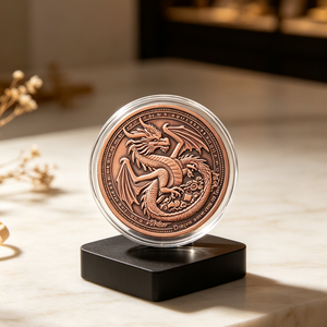 Pièce de monnaie artistique en cuivre de 1 oz, 999, gravée, de collection, ronde, plaquée cuivre, frappée à la presse, artisanat métallique - Product Image 6