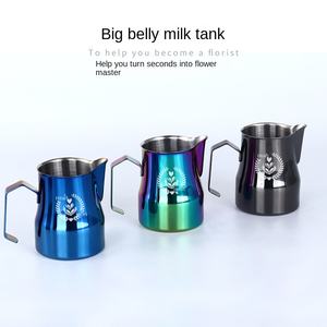 Design moderno italiano 304 acciaio inossidabile eco-friendly caffè Latte tazza Fanie Latte Bubble Pot utensile pancia - Product Image 3