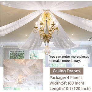 <b>White</b> Wedding Ceiling Drapes Luxurious Lights Ceiling Draping Drapes From Ceiling Suppliers for Wedding Decoration - Product Image 3