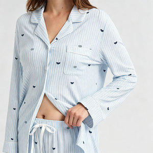 Pijamas de Mujer, Ropa de Dormir de Bambú, Ropa de Dormir de Algodón, Viscosa de Bambú, Fabricante de Pijamas para Mujer, Pijamas con Estampado Personalizado para Mujer - Product Image 2