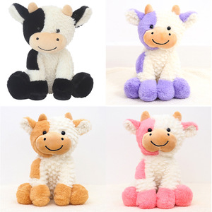 En gros, Peluche vache mignonne personnalisée, jouet en peluche, figurine en peluche, poupée en tissu, jouet en peluche en coton PP pour décoration de bouquet de fleurs - Product Image 2