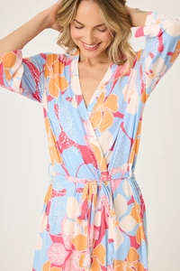 Logo personnalisé Femme chemises de nuit femmes Modal pyjamas Robes Floral rayure imprimé longue Robe de chambre <span class=keywords><strong>Spa</strong></span> maison porter des femmes Robe de bain - Product Image 3