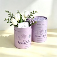 Tube en papier kraft mat recyclé imprimé avec logo personnalisé, boîte d'emballage pour présentation de cadeaux, pour vin et bougies
