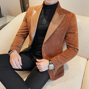 <span class=keywords><strong>Giacca</strong></span> da <span class=keywords><strong>uomo</strong></span> in <span class=keywords><strong>giacca</strong></span> monopetto Casual da <span class=keywords><strong>uomo</strong></span> con risvolto in <span class=keywords><strong>pelle</strong></span> alla moda <span class=keywords><strong>giacca</strong></span> da <span class=keywords><strong>uomo</strong></span> - Product Image 2