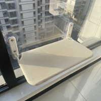 Hamac de fenêtre pour chat Pami - Nid suspendu à ventouse peu encombrant pour balcon ou fenêtre, lit pour chat pour bronzer, hamac de fenêtre pour chat