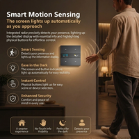 Panneau de commande intelligent Zigbee compatible Home Assistant, interrupteur de scène avec écran, détecteur de mouvement, interrupteur mural 4 voies M8 Pro