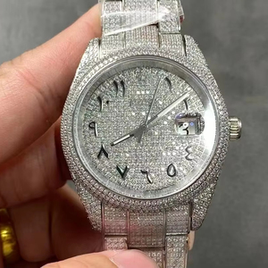 Montre sport et décontractée de luxe, montre mécanique sertie de diamants de haute qualité, mouvement personnalisé - Product Image 2