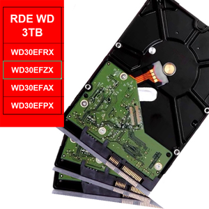 WD30EFZX 3TB 红色硬盘 NAS 3.5 英寸 SATA 6Gb/s 5400RPM 128MB 缓存 CMR 录音 NAS 双盘平衡控制 7x24 小时运行 - Product Image 1