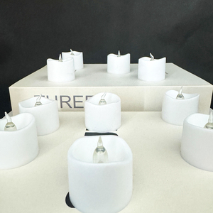 Bán buôn trang trí nội thất đám cưới và các bên Diwali Hàng Mã nến nhựa trắng LED Pin hoạt động nến - Product Image 1