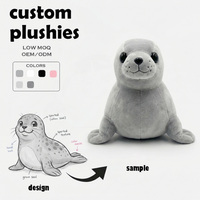 Usine de jouets en peluche personnalisés : Peluches douces de phoque tacheté, cadeaux pour attractions touristiques, breloques au crochet, peluches respirantes, peluches de zoo, peluches de chat personnalisées