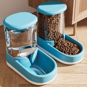 Large 4L Automatic Dog Cat Feeder And <strong>Water</strong> Dispenser Eco-Friendly Plastic <strong>Pet</strong> Food Bowl For Walking Occasions 5L Capacity - Product Image 1