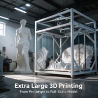 Imprimante 3D à Plateforme Haute Température AX-D1200, Volume d'impression 1200 mm, Nivellement Automatique, Détection de Filament, Reprise d'Impression en Cas de Panne de Courant, WiFi, USB