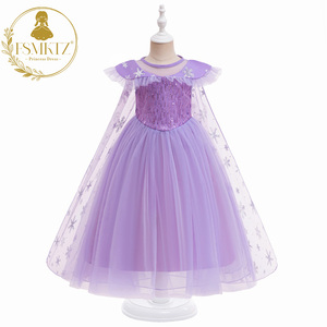 Robe tutu de princesse <span class=keywords><strong>des</strong></span> <span class=keywords><strong>neiges</strong></span> pour filles avec cape pour spectacle, fête, cosplay, costume d'Halloween, cosplay pour enfants - Product Image 3