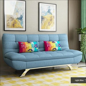 Divano Letto Pieghevole a Tre Posti Multifunzionale, Design Moderno in Tessuto con Spugna ad Alta Densità, Rivestimento Rimovibile, Salvaspazio per Soggiorni - Product Image 4