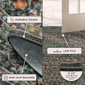 Tappeto ChamXue, Moquette Annodata a Mano, Tappeto Natalizio Festivo, Lavabile in Lavatrice, Antiscivolo, Facile da Pulire, per Soggiorno e Camera da Letto - Product Image 2