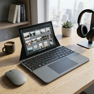 Produttore di Tastiere OEM Portatili Ricaricabili, <span class=keywords><strong>Tastiera</strong></span> Pieghevole Bluetooth con Mouse Touch Integrato - Product Image 1