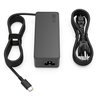 Adaptor pengisi daya USB-C, 65W 45W cocok untuk Lenovo ThinkPad T480 T490 T580 Chromebook Desktop catu daya Laptop DC tahan lama