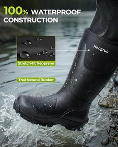 Bottes de chasse en <span class=keywords><strong>néoprène</strong></span> de 6 mm en gros, antidérapantes et imperméables, bottes de pluie, bottes de boue, bottes d'extérieur - Product Image 2