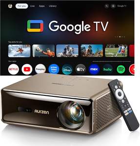 <span class=keywords><strong>Projecteur</strong></span> intelligent Aurzen EAZZE D1 MAX avec Google TV amélioré, compatible 4K, 1000 lumens ANSI, technologie MEMC, audio Dolby 20W - Product Image 1