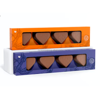 Boîte d'emballage pliable personnalisée pour chocolat, vide, avec séparateurs, finition mate, pour aliments, en papier couché
