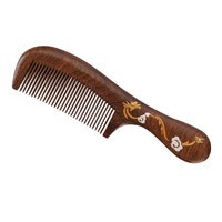 Coffret Cadeau Peigne en Bois de Santal – Boîte Luxe Motif Dragon et Phénix Style Chinois pour Mariages, Cadeaux d'Affaires, Mamans, Enseignants