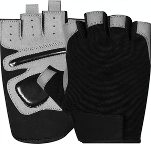 Gants de fitness d'été transfrontaliers pour la musculation, respirants, demi-doigts, unisexes, prévention des callosités, sans doigts, avec protection du poignet - Product Image 1