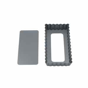 Moule à tarte rectangulaire de 6 cm x 11,5 cm avec fond amovible, revêtement antiadhésif durable pour un démoulage facile des aliments. - Product Image 5