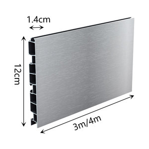 Plinthe de cuisine moderne en <span class=keywords><strong>PVC</strong></span>, 100mm/120mm/150mm, finition mate brossée, résistante à l'eau et à l'humidité, en aluminium-plastique - Product Image 2
