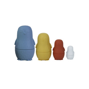Gran oferta de juguetes de apilamiento de pingüinos de silicona para niños, juguetes de muñecas anidadas, juguetes educativos para bebés pequeños - Product Image 4