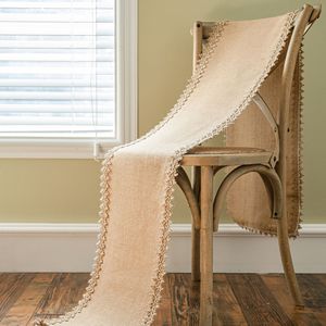 <span class=keywords><strong>Chemin</strong></span> <span class=keywords><strong>de</strong></span> <span class=keywords><strong>table</strong></span> tissé en jute naturel Couverture d'entrée décorative <span class=keywords><strong>de</strong></span> style américain géométrique pour les fêtes <span class=keywords><strong>de</strong></span> vacances à la maison - Product Image 2