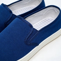 Sepatu Kerja Anti Statis ESD, Model Rendah, Kanvas, Sol SPU, Dapat Dicuci, Untuk Ruang Bersih dan Industri