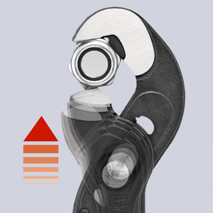 KNIPEX 87 41 250 Llave de presión tipo alicates "Toucan" con revestimiento de plástico antideslizante, gris atramentizado 250 mm - Product Image 3