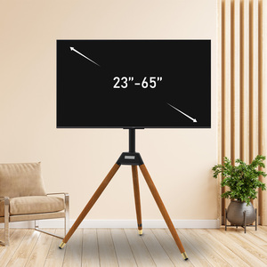 Tripod <strong>TV</strong> <strong>Stand</strong>, Modern <strong>Easel</strong> <strong>TV</strong> <strong>Stand</strong> for 23 to 65 Inch Screens, Portable <strong>TV</strong> Floor <strong>Stand</strong> with Beech Wood Legs <strong>Stand</strong> - Product Image 5