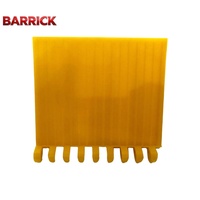 Banda Transportadora de Cadena de Plástico de 800 mm, Placa Plana con Protección, Banda Modular con Deflector Lateral, Banda de Malla para Uso Industrial con Deflector a Juego