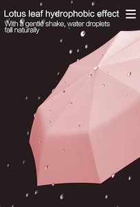 Mini parapluie pliant de voyage, protection solaire et pluie UPF 50+, protection UV, coupe-vent, design compact et léger, s'adapte à la poche ou au sac - Product Image 3