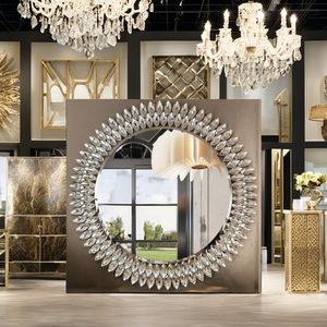 Phổ biến sang trọng nghệ thuật Deco Bạc trang trí tường gương, được sử dụng trong tủ quần áo hoặc phòng khách hoặc khách sạn Châu Âu Retro tường dán - Product Image 3