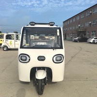 Triciclo Eléctrico de Cabina Cerrada de 800W, 2 Puertas, 3 Asientos, Scooter de Movilidad para Personas Mayores, para el Desplazamiento Diario Familiar, Compras, Recogida de Niños