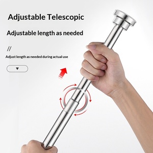 Tringle télescopique en acier inoxydable <span class=keywords><strong>sans</strong></span> perçage, design moderne et simple, pour salle de bain, rideau, penderie, support de serviettes 1 - Product Image 5