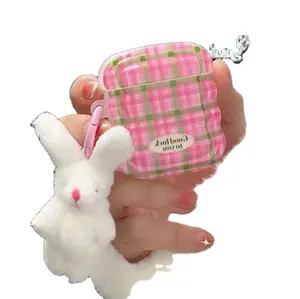 Plush rabbit for apple airpods case pro earphone case