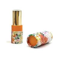 Tube en papier pour baume à lèvres cosmétique, rouge à lèvres, design floral personnalisé, 7g, 5g, 10ml, baume à lèvres à pousser