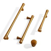 Ensemble de poignées et boutons de tiroir en alliage de zinc de tailles variées (96 mm, 128 mm, 160 mm) noir/doré pour armoire et placard sur mesure